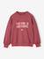 Sweatshirt with round neck for girls mauve+pale pink - vertbaudet enfant 
