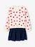 2-in-1-Effect Dress in Dual Fabric anthracite+navy blue+red - vertbaudet enfant 