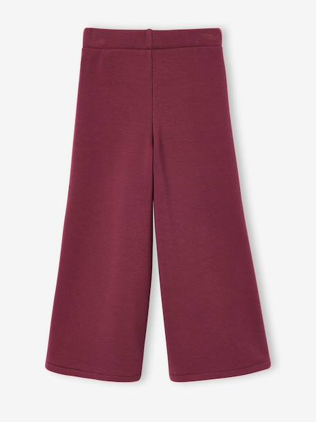 Girls' wide leggings lined with fleece knit emerald green+navy blue+plum - vertbaudet enfant 