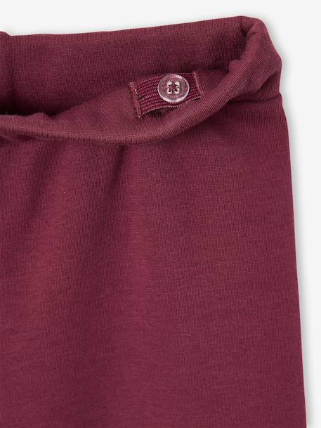 Girls' wide leggings lined with fleece knit emerald green+navy blue+plum - vertbaudet enfant 