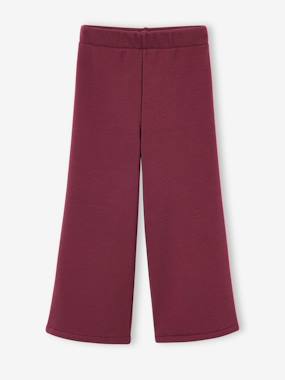 -Girls' wide leggings lined with fleece knit