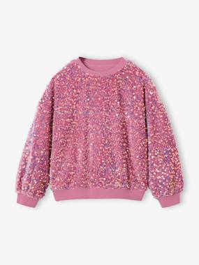 -Sequinned Sweatshirt for Girls