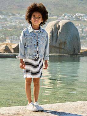 Fille-Veste jean fille personnalisable