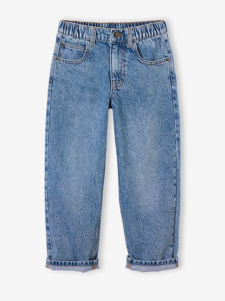 Loose-fit jeans for boys black+double stone - vertbaudet enfant 