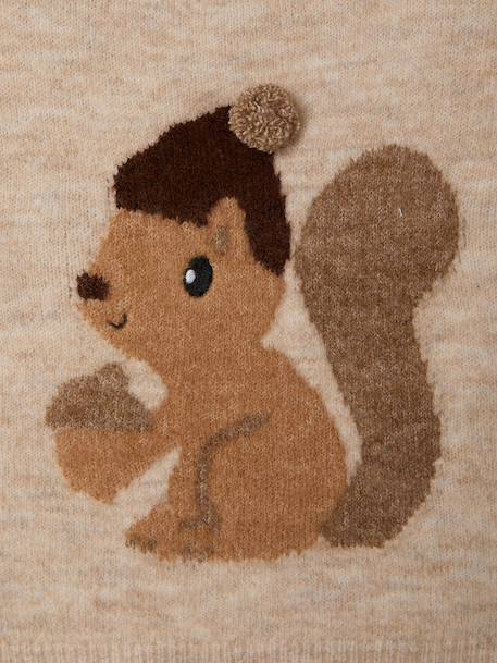 Long-sleeved jumper for baby marl beige - vertbaudet enfant 