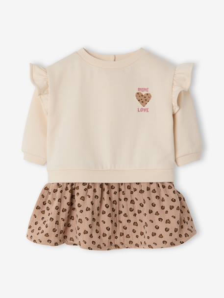 Robe bébé fille manches longues vanille - vertbaudet enfant 