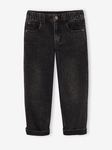 Loose-fit jeans for boys black+double stone - vertbaudet enfant 