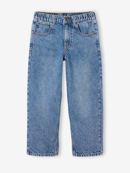 Loose-fit jeans for boys black+double stone - vertbaudet enfant 