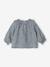 Long-sleeved blouse for baby girls grey blue - vertbaudet enfant 