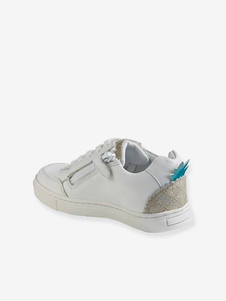 Baskets ananas fille en cuir BLANC - vertbaudet enfant 