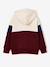 Boys' colour block hooded sweatshirt bordeaux red+red - vertbaudet enfant 