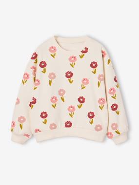 -Round-neck sweatshirt for girls