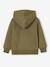 Zip-up hooded sweatshirt for boys khaki+navy blue - vertbaudet enfant 