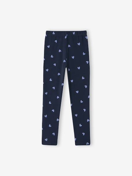 Printed Leggings for Girls almond green+aqua green+blue+ink blue+mauve+printed green+printed pink - vertbaudet enfant 