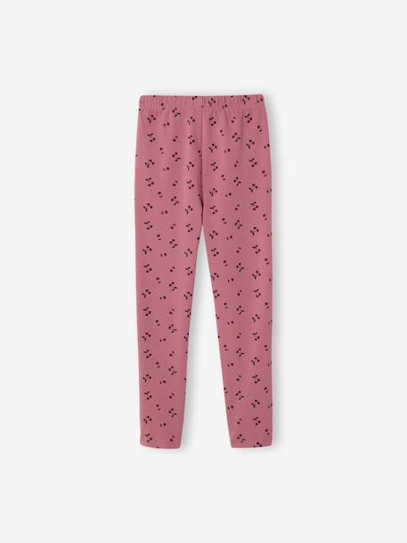Printed Leggings for Girls almond green+aqua green+blue+ink blue+mauve+printed green+printed pink - vertbaudet enfant 