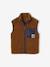 Sleeveless sherpa cardigan for boys caramel+ecru - vertbaudet enfant 