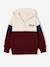 Boys' colour block hooded sweatshirt bordeaux red+red - vertbaudet enfant 