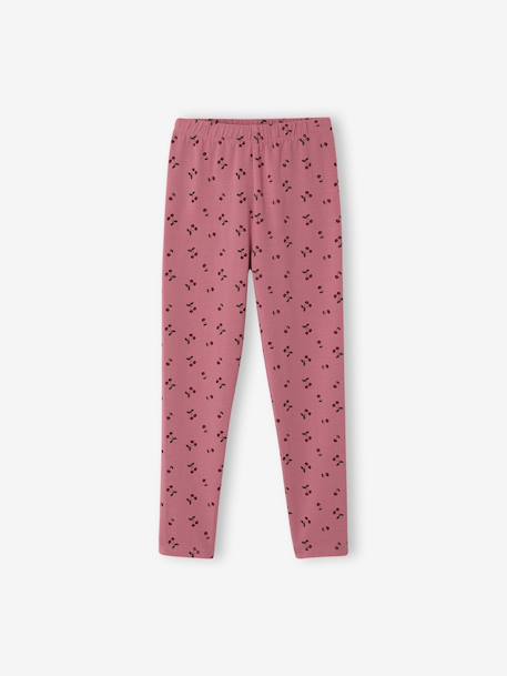 Printed Leggings for Girls almond green+aqua green+blue+ink blue+mauve+printed green+printed pink - vertbaudet enfant 
