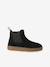 Leather Boots with Elastic & Zip, for Girls black+camel+gold+navy blue - vertbaudet enfant 