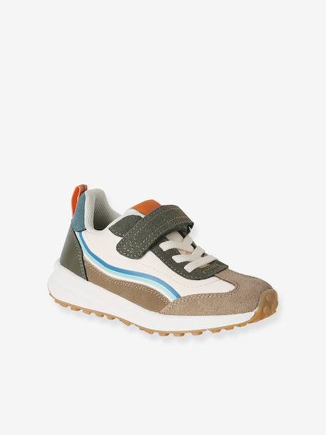 Laces & Hook-and-Loop Trainers for Children, Designed for Autonomy khaki+printed blue+set beige+set blue - vertbaudet enfant 