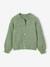 Long-sleeved knitted cardigan for girls ecru+lavender+sage green - vertbaudet enfant 