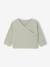 Wrap-Over Cardigan in Wool & Cotton for Babies cappuccino+marl beige+pale pink+sage green+white - vertbaudet enfant 