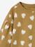 Short sweatshirt dress for girls ecru+olive - vertbaudet enfant 