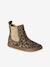 Leather Boots for Girls beige+black+bronze+brown+cocoa+golden yellow+green+navy blue+old rose - vertbaudet enfant 