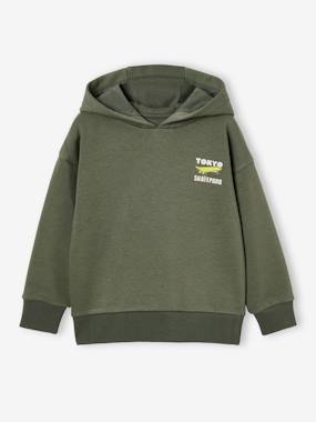 Garçon-Sweat garçon à capuche motif poitrine 