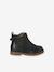 Chaussures premiers pas bébé boots cuir jaune d'or+noir - vertbaudet enfant 