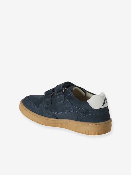 Pair of boys leather trainers navy blue - vertbaudet enfant 