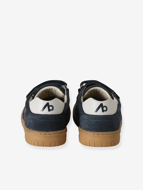Pair of boys leather trainers navy blue - vertbaudet enfant 