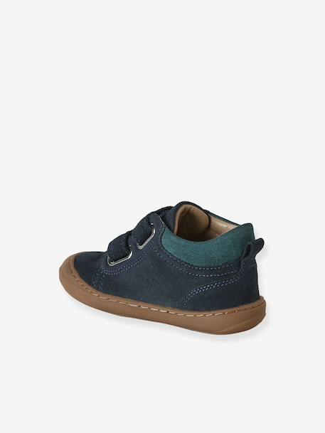 Pair of Soft Leather Boots for Babies, Designed for First Steps beige+blue+brown+chocolate+electric blue+green+ocean blue+ochre+sage green+set beige+set brown+set green - vertbaudet enfant 