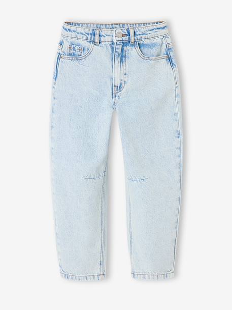 Balloon jeans for girls bleached denim+medium blue - vertbaudet enfant 