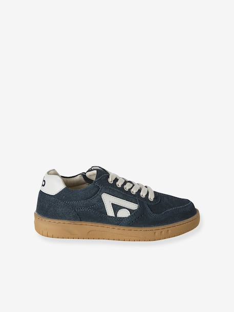 Pair of boys leather trainers navy blue - vertbaudet enfant 