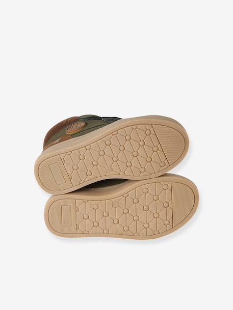 Pair of boys boots with straps khaki+navy blue - vertbaudet enfant 