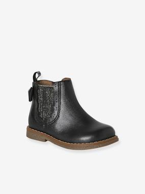 Chaussures premiers pas bébé boots cuir - vertbaudet enfant -Chaussures premiers pas bébé boots cuir