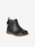 Pair of baby first steps boots black+golden yellow - vertbaudet enfant 
