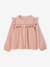 Long-sleeved shirt for girls rosy+slate blue+vanilla - vertbaudet enfant 