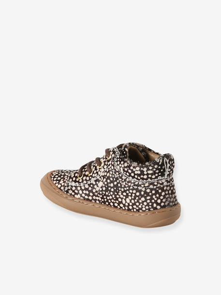 Chaussures premiers pas bébé lacets brun+fuchsia+marron+rose - vertbaudet enfant 