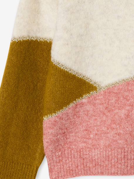 Long-sleeved knitwear jumper for girls olive+rosy - vertbaudet enfant 