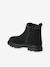 Pair of girls leather boots black - vertbaudet enfant 