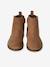 Boots enfant fille cuir et glitter zippées camel+marine - vertbaudet enfant 