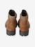 Boots fille cuir zippées marron - vertbaudet enfant 