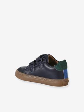 -Baskets bébé garçon cuir à scratchs