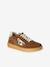 Baskets fille cuir à lacets fermeture zip beige+marron - vertbaudet enfant 
