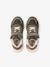 Baskets garçon cuir à scratch kaki+marine - vertbaudet enfant 