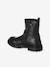 Pair of girls leather boots black - vertbaudet enfant 