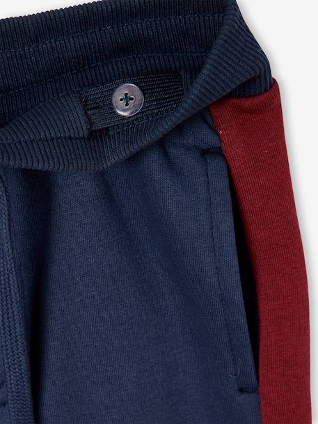 Jogging garçon bande côté bordeaux+gris chiné+rouge+vert - vertbaudet enfant 