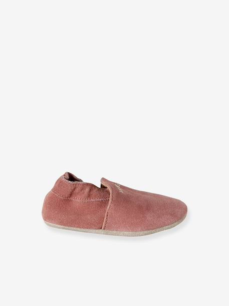 Supple Leather Shoes with Elastic, for Babies gold+night blue+old rose+printed pink+printed white+rosy+set pink - vertbaudet enfant 
